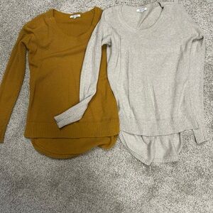 Madewell Women's Sweater Set - Mustard and Cream